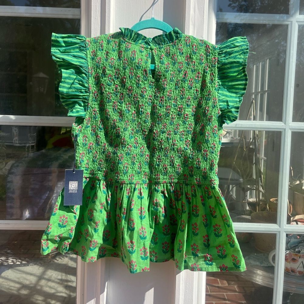 Printfresh In Bloom High Priority Blouse in Clover Green NWT - Picture 8 of 16